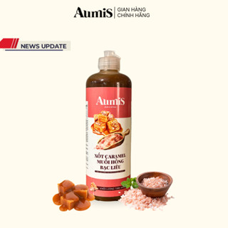 Aumis Sốt Caramel Muối Hồng Bạc Liêu làm các món cà phê, latte, sét trà sữa cực thơm ngon đậm đà