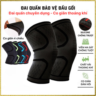 Đai quấn bảo vệ đầu gối, bó gối thoáng khí, đai bảo vệ khớp gối, chơi thể thao, vận động