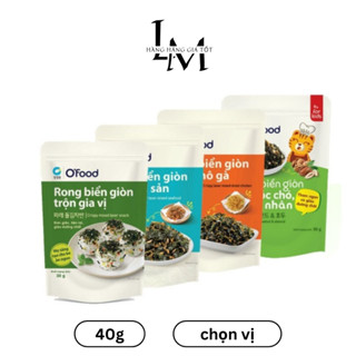 Rong biển giòn trộn khô gà, hải sản, hạt óc chó hạnh nhân O'Food 40g
