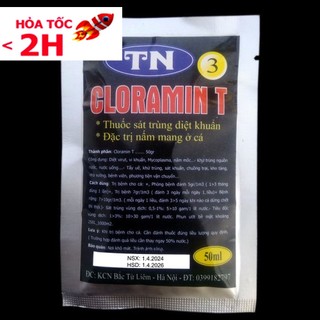 TN3 Cloramin T diệt khuẩn & trị nấm mang ở cá ( 50ml)