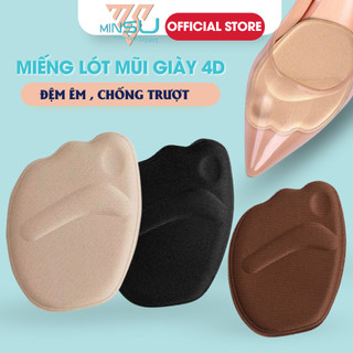 Miếng Lót Mũi Giày 4D MINSU M5507 Đệm êm, chống trượt - đau nửa bàn chân trước, giảm size ày bị Rộng thấm hút mồ hôi