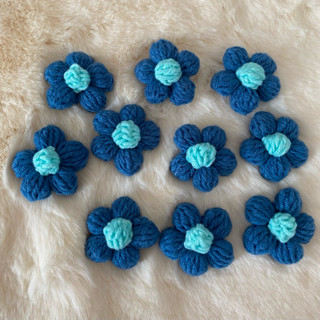 Hoa len hạt bắp 5 cánh trang trí balo,túi xách,áo,váy xinh xắn,quà tặng dễ thương