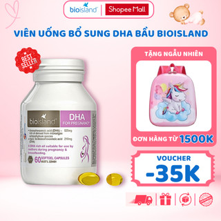 DHA bầu Bioisland For Pregnancy giúp phát triển trí não, bé thông minh, khỏe mạnh 60 viên