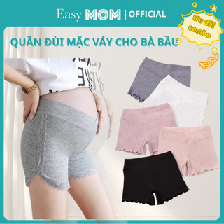 Quần đùi bầu mặc váy cho bà bầu, Quần lót bầu, quần đùi cạp chéo - QB01