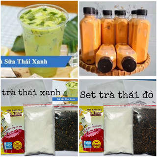  Set nguyên liệu nấu trà sữa thái   tặng công thức và túi lọc trà  