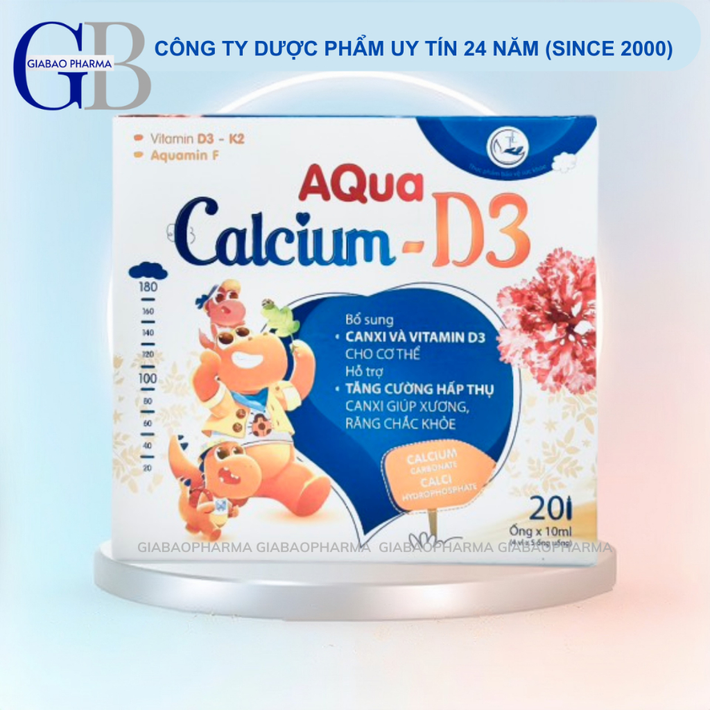 CALCIUM-D3 AQUA CHO TRẺ TỪ 1 TUỔI