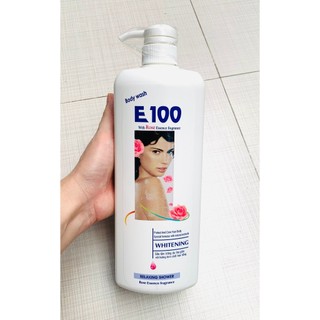 Sữa tắm trắng da tinh chất hoa hồng e100 1.1l