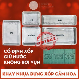 Khay Đựng Xốp Cắm Hoa- - Khay nhựa đựng xốp xanh cắm hoa tươi, hoa sáp