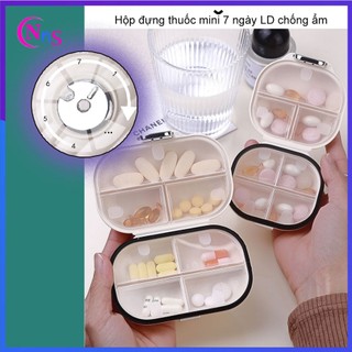 Hộp đựng thuốc mini 7 ngày chống ẩm, hộp chia thuốc 7 ngày 7 ngăn cao cấp nhỏ gọn dễ dàng mang theo，Hộp Đựng Thuốc mini