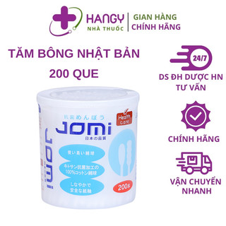 Tăm Bông JOMI Kháng Khuẩn 1 Đầu Xoắn, 1 Đầu Thường, tăm bông nhật bản 200 que
