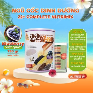  Ngũ cốc dinh dưỡng 22+ Complete Nutrimix Blueberry (750g/hộp thiếc), sản phẩm hỗ trợ sức khỏe.