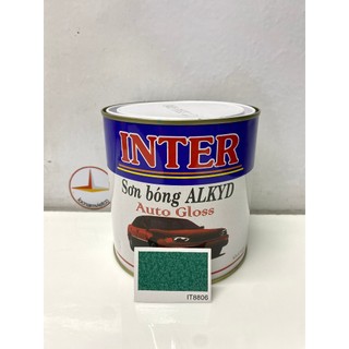 Sơn vân bông Inter màu xanh IT 8806_900 Gr