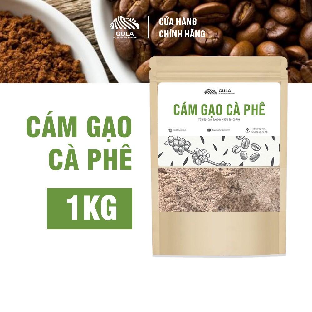 Cám Gạo Cà Phê [ 1KG ] Bột Mặt Nạ Nguyên Chất - GULA