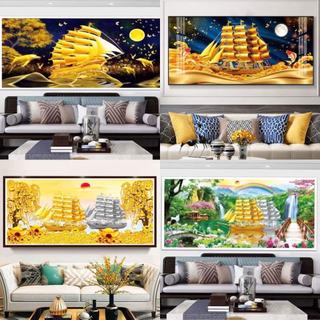 Tranh thêu kín thuận buồm xuôi gió - 100x55cm, 150x70cm