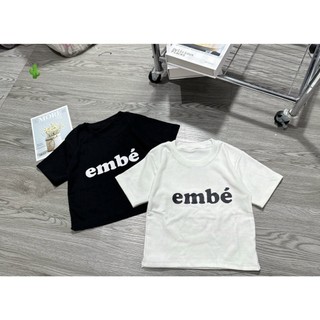 Áo Croptop Thun Borip Cổ Tròn Ngắn Tay Kèm In Chữ Em Bé Cute TTPC0201