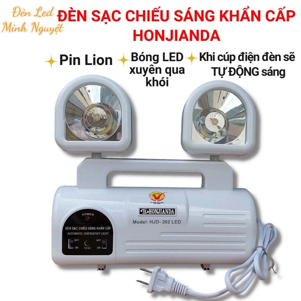 Đèn Sạc Chiếu Sáng Khẩn Cấp Honjianda - 202 Đèn Mắt Ếch