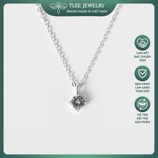 Dây chuyền bạc nữ TLEE viên đá nhỏ nữ tính TLEE JEWELRY D0109
