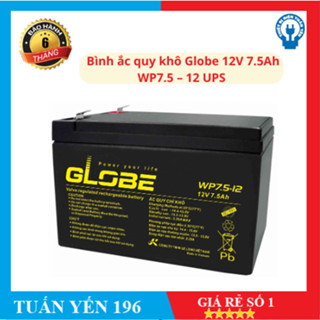 [HỎA TỐC 2h ] Bình ắc quy khô Globe 12V 7.5Ah WP7.5 – 12 UPS cho thiết bị văn phòng, quạt sạc,...