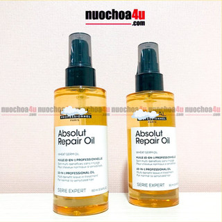 Dầu dưỡng tóc vàng l//o/r/e/a/l serie expert absolut repair oil 90ml