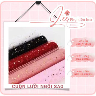 Cuộn lưới sao, lưới voan họa tiết ngôi sao xinh 50cm
