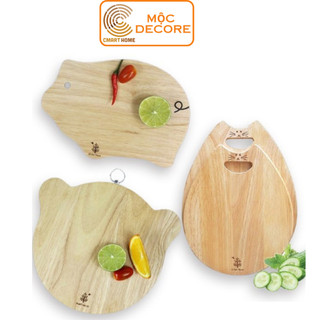 Thớt Gỗ Đức Thành Nhiều Hình Dáng Đẹp Chất Liệu Gỗ Cao Su Bền Đẹp Láng MỊn Màu Gỗ Tự Nhiên - Thớt Gỗ Đức Thành