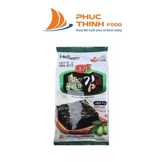 Rong biển nướng dầu oliu hàn quốc - rong biển ăn vặt gói mini 4g