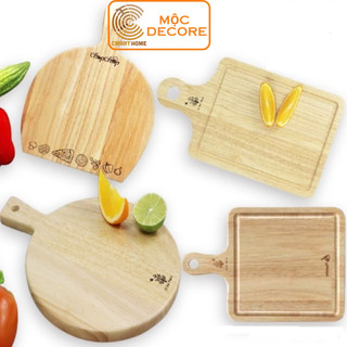 Thớt Gỗ Đức Thành Có Tay Cầm Nhiều Kiểu Dáng, Chất Liệu Gỗ Cao Su Bền Đẹp Láng Mịn Màu Gỗ Tự Nhiên
