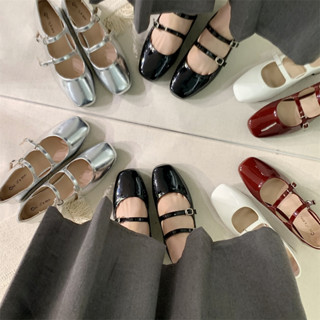 Giày búp bê nữ Mary Jane mũi vuông hai quai ngang cao 4cm giày búp bê lolita đế dày khóa xinh SDTQ9 Taoladyshoes