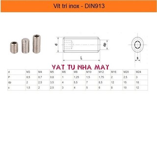 Vít trí đầu bằng inox M3 (50 con)