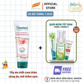 [HSD: 31.1.2025] Tẩy tế bào chết sáng da mờ thâm từ cam thảo Himalaya Clear Complexion Brightening Scrub 100ml