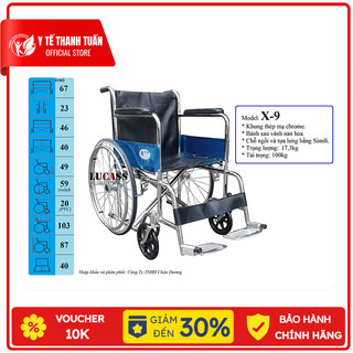 Xe Lăn Tay Lucass X9 - Hỗ Trợ Cho Người Già, Người Bệnh Khó Khăn Trong Việc Di Chuyển
