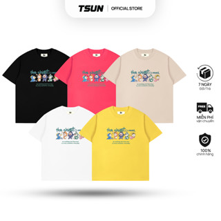 Áo Thun TSUN MascotGang Tee - 5 Màu - [UNISEX] - In - Nam/Nữ - Local Brand - Streetwear - Đen/Trắng/Vàng/Hồng/Beige