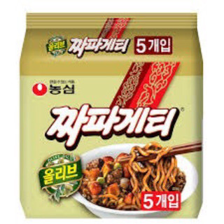 Combo 5 Gói Mỳ Tương Đen Vị Oliu Hàn Quốc