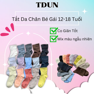 Tất cho bé TDUN vớ cho bé gái co giãn tất chất uni mềm mix màu ngẫu nhiên phù hợp 12-18 tuổi