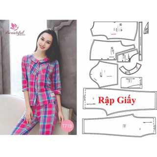 Rập bộ quần dài tay lỡ - Rập giấy mã 575