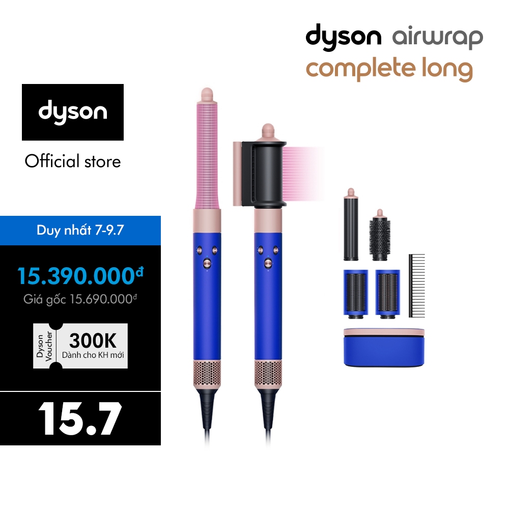 Máy tạo kiểu tóc và sấy khô Dyson Airwrap ™ Complete Long (Blue/Blush)