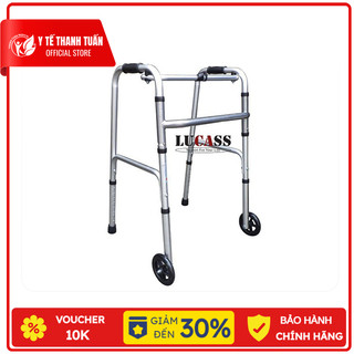 Khung tập đi bánh xe lớn Lucass W79 hợp kim nhôm hỗ trợ người già đi lại dễ dàng và an toàn