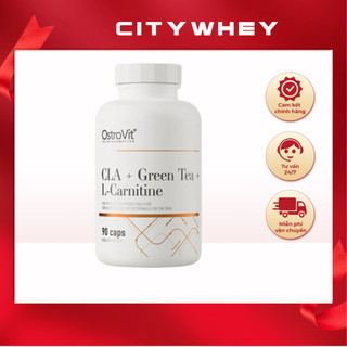 Ostrovit cla + green tea + l-carnitine 90 viên , fat burner viên uống giảm cân đa năng - hàng ba lan
