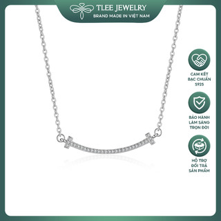Dây chuyền bạc nữ TLEE smile nạm đá cá tính TLEE JEWELRY D0112