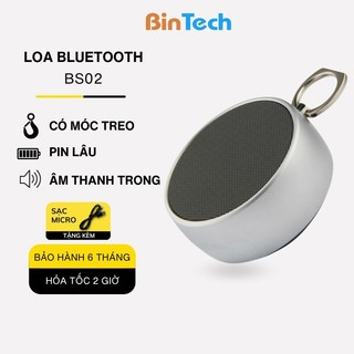 Loa Bluetooth Mini Bs02 Có Móc Treo Tiện Lợi Và Khe Cắm Thẻ Nhớ, Cổng 3.5 - BINTECH