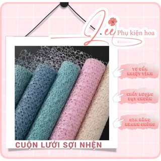 Cuộn lưới sợi nhện 50cm dài 4.5m, cuộn lưới nhện gói hoa, bọc giỏ quả