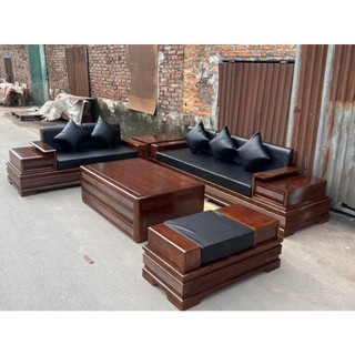 Bộ bàn ghế sofa chân pháo gỗ sồi nga