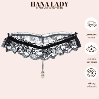  Quần Lót Ren Nữ - Quần Lọt Khe Ren Bèo Dây Mảnh Phối Hạt Ngọc Quyến Rũ LK124 
