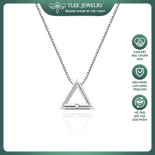 Dây chuyền bạc nữ tlee hình khối tam giác basic tlee jewelry d0113