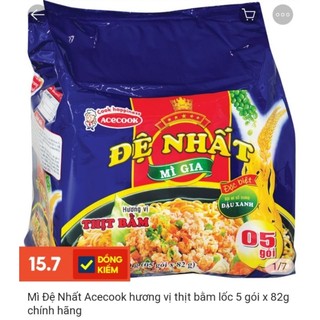Túi 5 gói mì đệ nhất thịt bằm 82g
