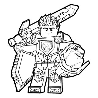 Lego nexo knights - set 15-30 tờ tranh tô màu a4 a5 - manga anime comic tô màu