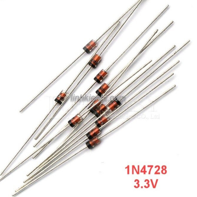 100 con Đi ốt zener 3.3V 1N4728A 1W DO-41