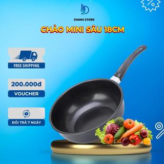 Chảo chống dính sâu lòng size 18cm siêu bền thích hợp với mọi loại bếp