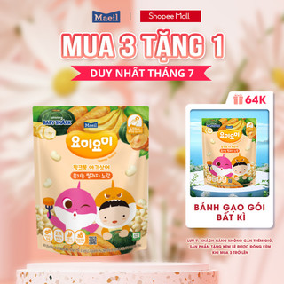 Bánh ăn dặm hữu cơ Maeil Hàn Quốc vị chuối và bí ngô Stage 2 dành cho bé từ 12 tháng tuổi gói 25g