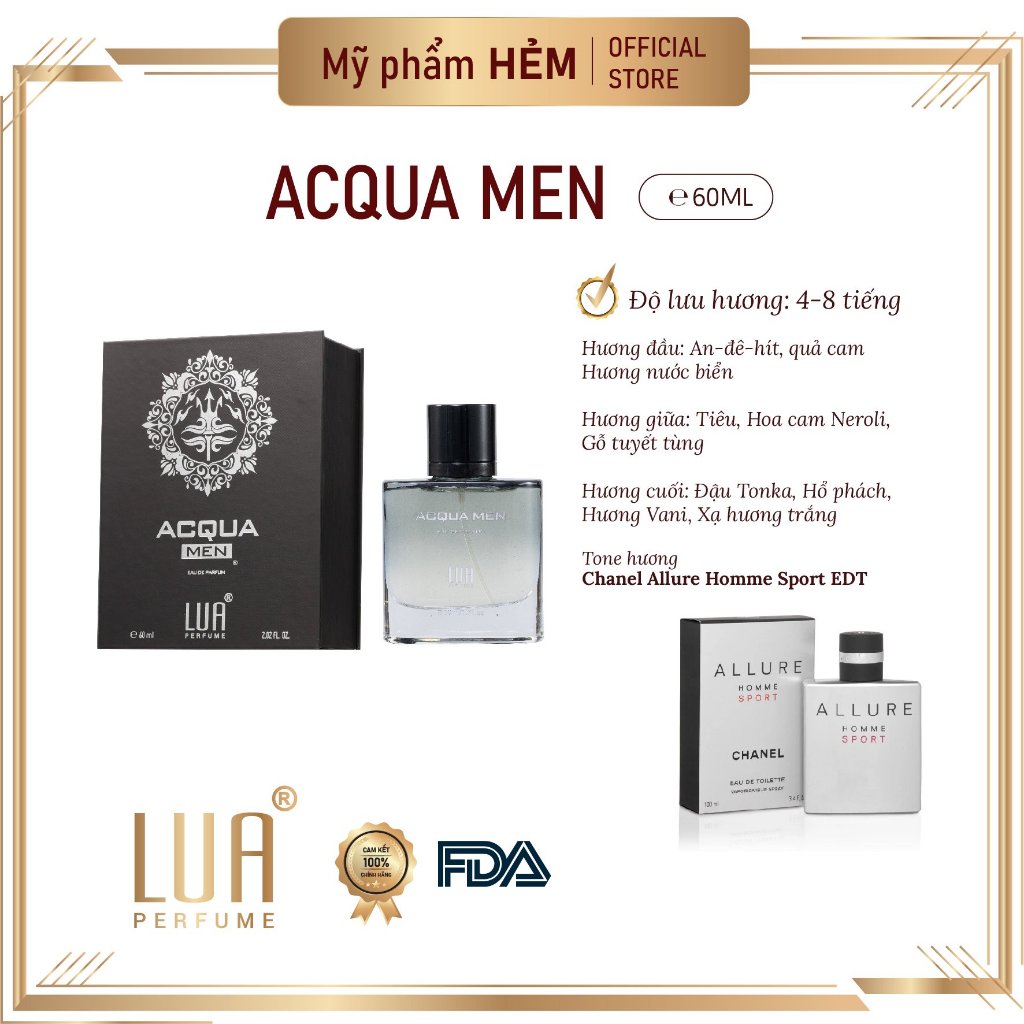 Nước Hoa NAM Acquamen 60ml NEW